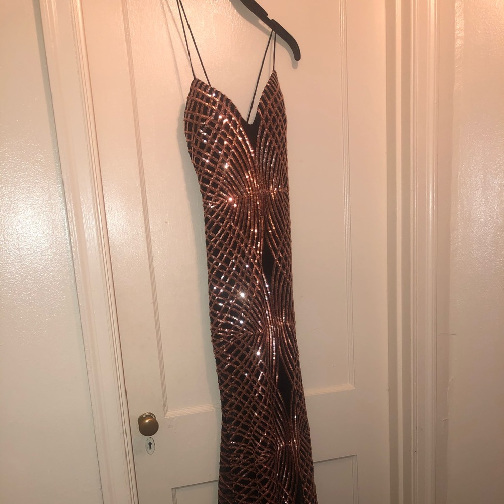 Maxi sequin evening dress